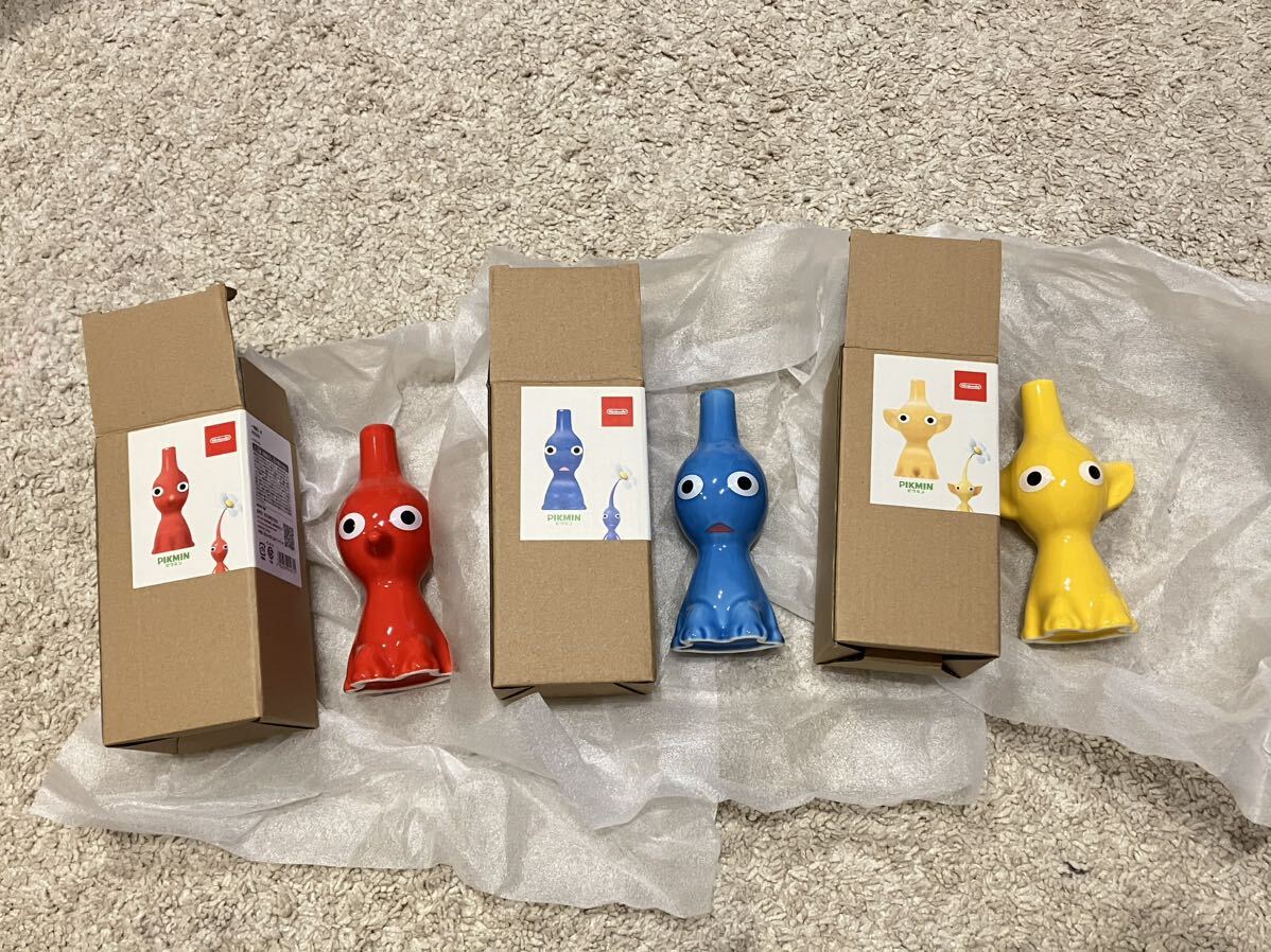 PIKMIN (ピクミン) - 3個セット 花瓶 一輪挿し ピクミンブルーム PIKMIN (ピクミン) - 3個セット 花瓶 一輪挿し ピクミンブルーム
