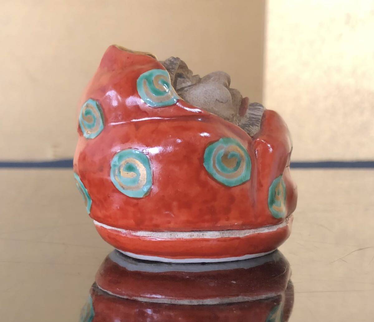 R》茶道具 達磨 だるま 香合 仁清 木箱（240911J4）