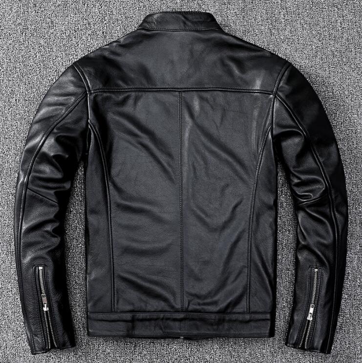 レザージャケット 上品　本革 牛革　ライダースジャケット メンズファッション バイクジャケット 　革ジャン S～5XL