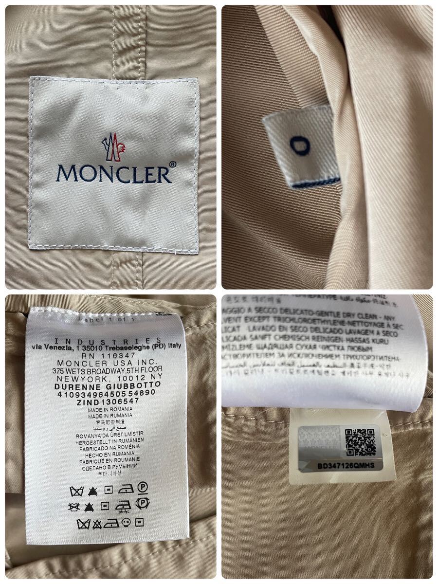美品 MONCLER モンクレール DURENNE ロゴ トレンチコート 美品 MONCLER モンクレール DURENNE ロゴ トレンチコート