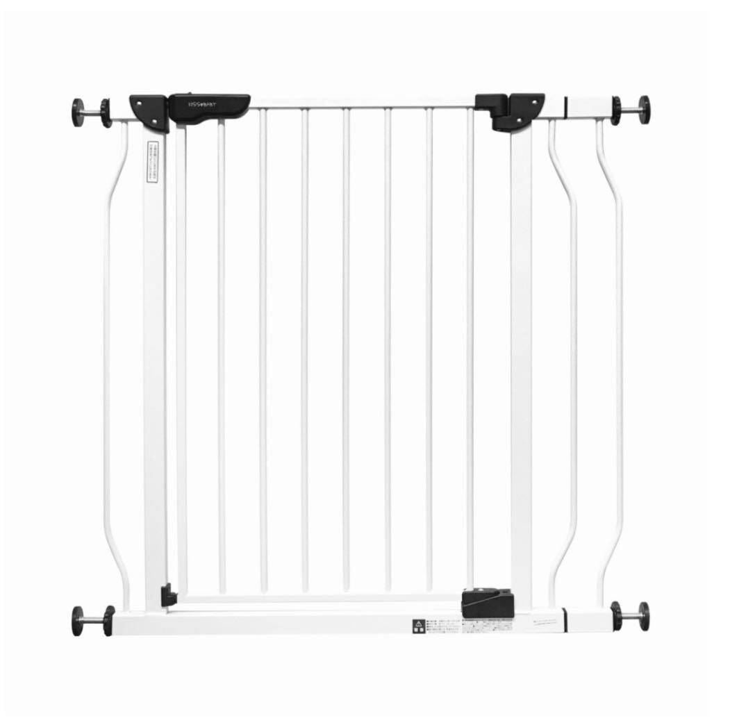 【新品未使用】ベビーゲート スチールゲート ホワイト 拡張フレーム付 シンセーインターナショナル ベビーフェンス ペットゲージ 