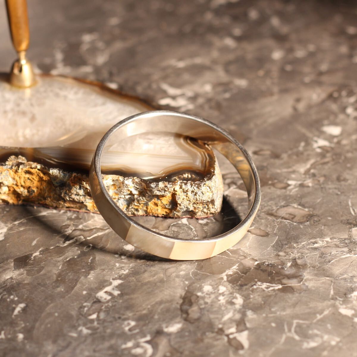 USA VINTAGE SHELL DESIGN BANGLE/アメリカ古着シェルデザインバングル_画像3