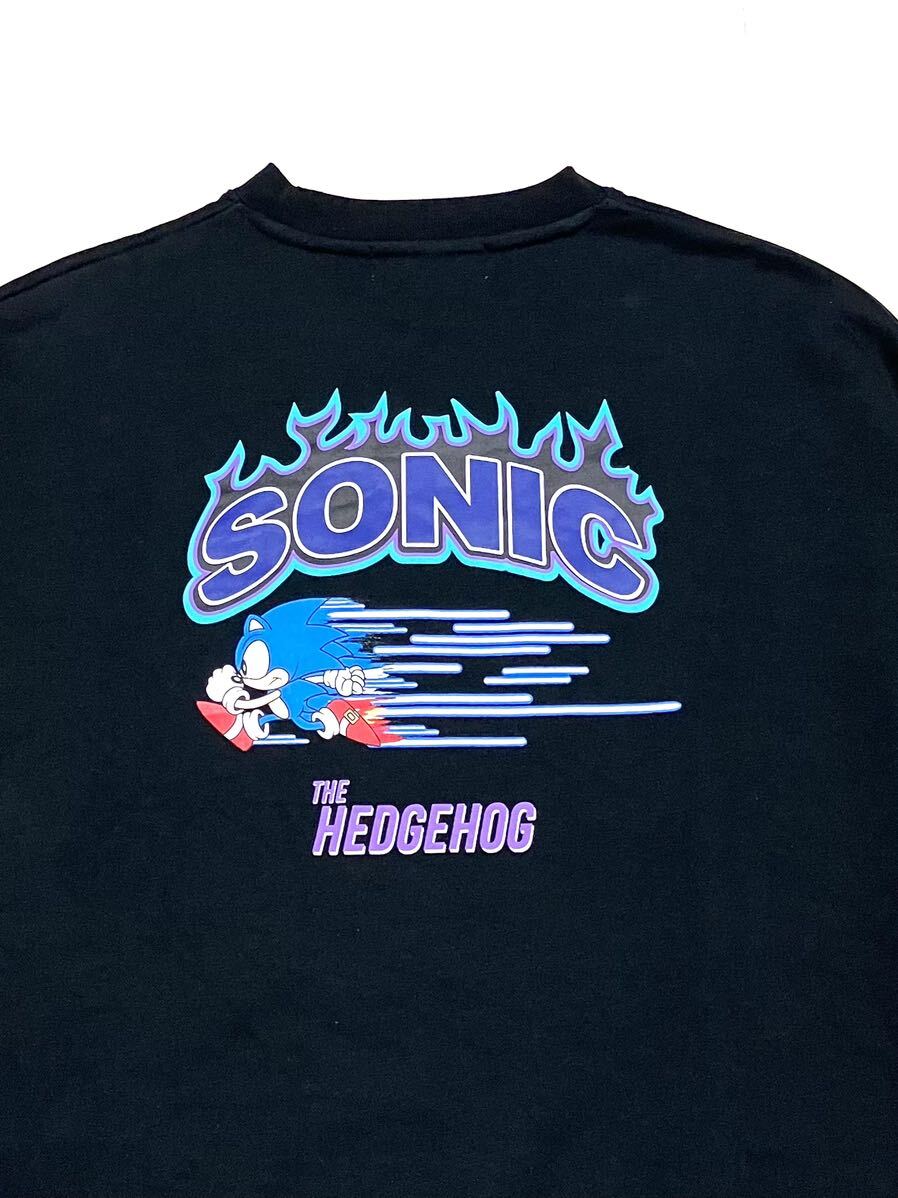 送料無料 SONIC THE HEDGE HOG オーバーサイズ 刺繍 スウェット
