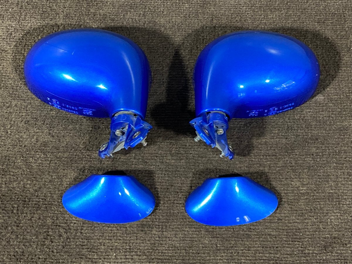 スズキ EC22S ツイン 純正 ドアミラー 左右セット 可倒式 ミラーレンズ手動 ブルーメタリック Z2J 色付き 他商品同梱不可