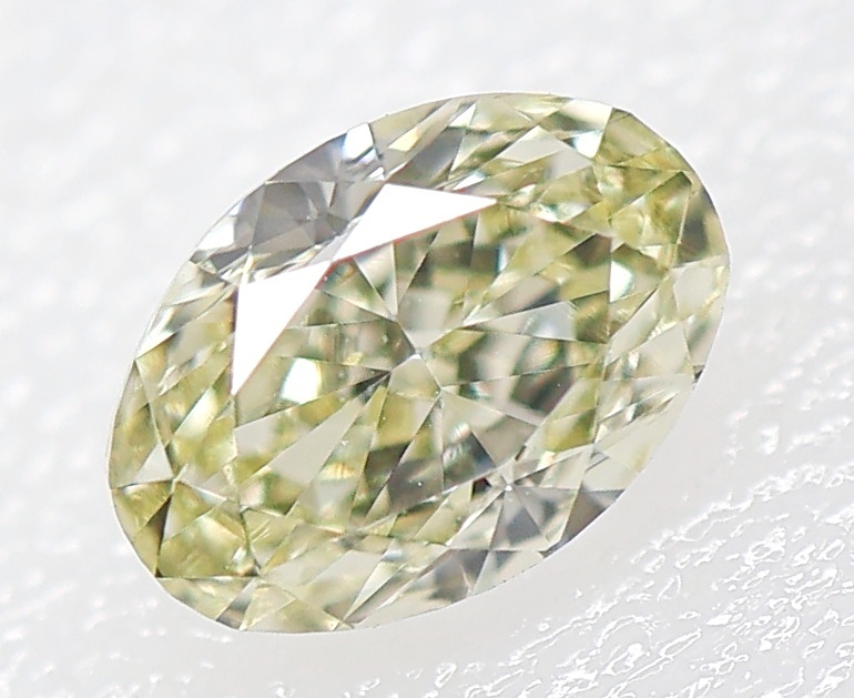 【100円～】VVS2！0.452ct 天然ダイヤ LIGHT YELLOW（ナチュラルカラー）OV