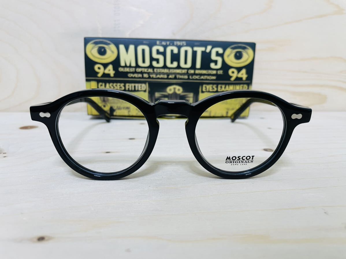 ◆MOSCOT◆MILTZEN◆モスコット◆ミルゼン◆眼鏡フレーム◆丸型 ボストン セルフレーム ウェリントン 黒縁 未使用 美品