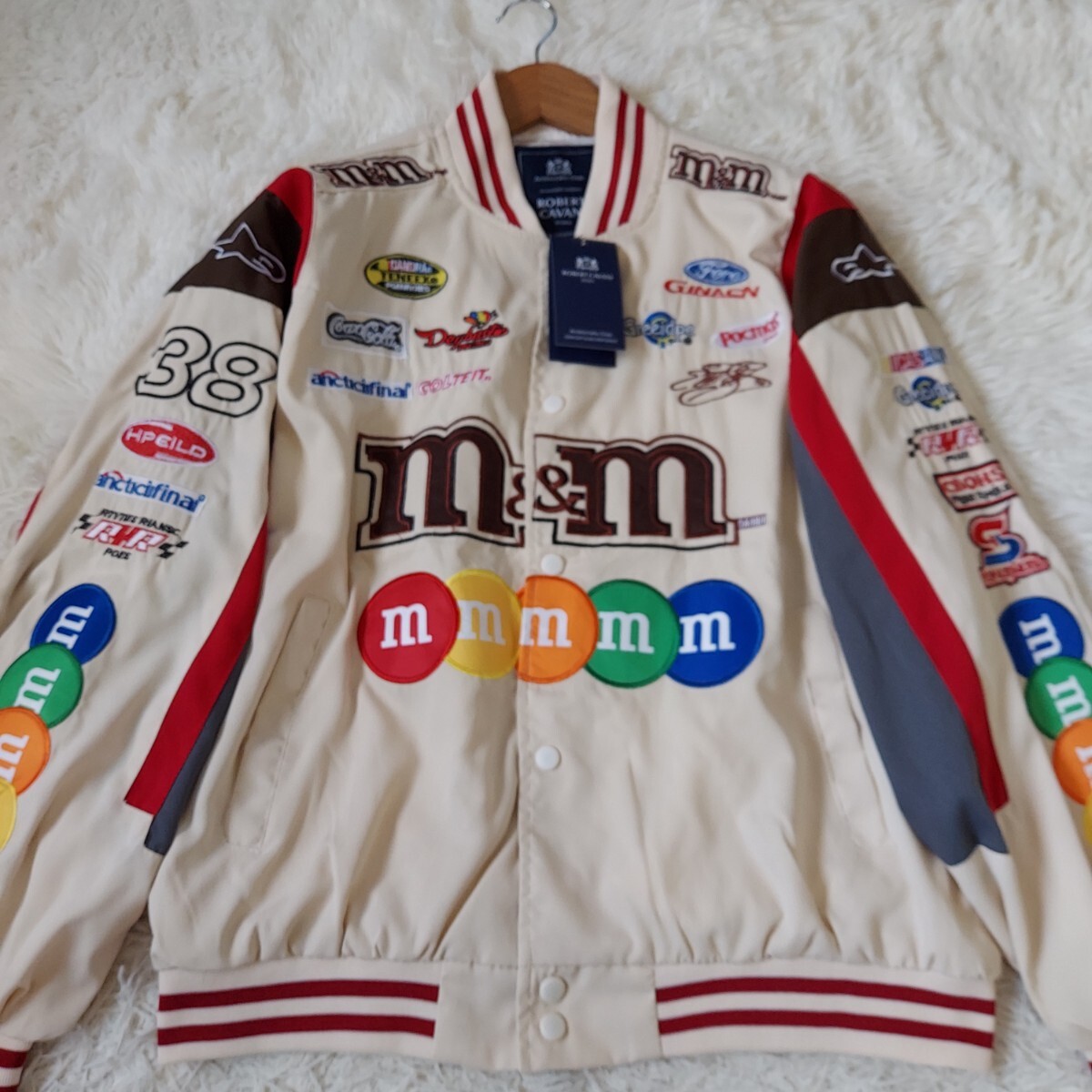 タグ付き ロベルトカバーニ m&m 刺繍 ワッペン レーシング タグ付き ロベルトカバーニ m&m 刺繍 ワッペン レーシング