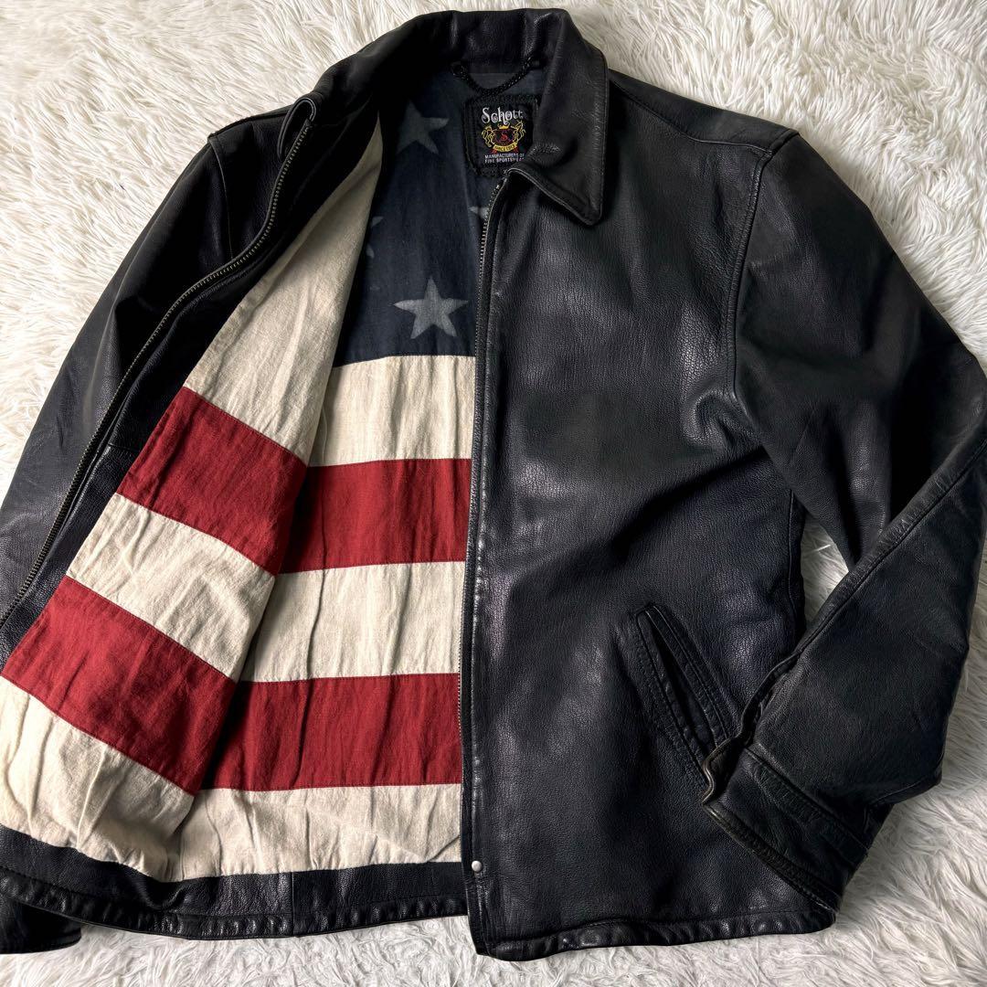 Yahoo!オークション - 希少/XLサイズ USA schott レザー Yahoo!オークション - 希少/XLサイズ USA schott レザー