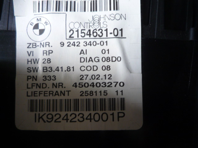 (BMW X1) メーター (ABA-VL18 E84) 2154631 -01　