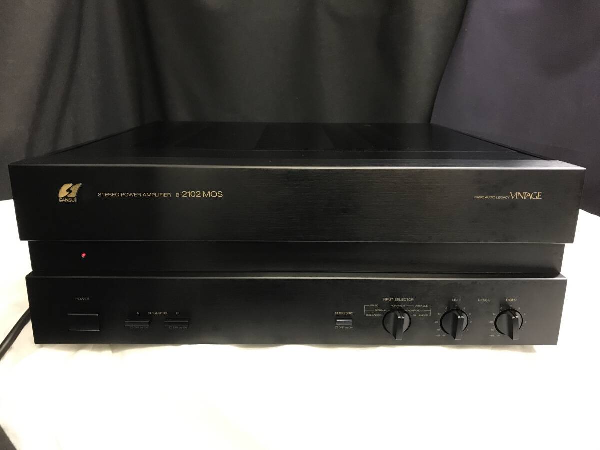 SANSUI B-2102 MOS VINTAG パワーアンプ 中古ジャンク アンプ SANSUI B-2102 MOS VINTAG パワーアンプ 中古ジャンク アンプ