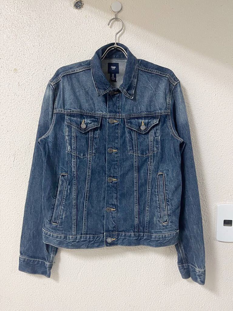 GAP ギャップ ダメージ加工 デニムジャケットトラッカージャケット