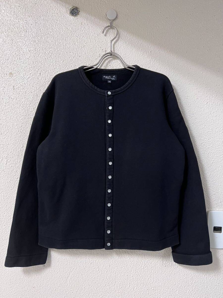 アニエスベー オム agnes b homme スウェット スナップ カーディガン 