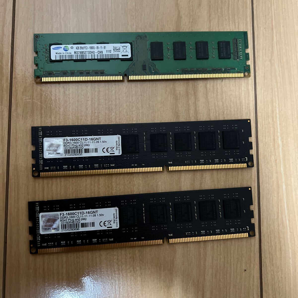 DDR3メモリ G.Skill F3-1600C11D-16GNT 8GB2 おまけ Samusung 4 DDR3メモリ G.Skill F3-1600C11D-16GNT 8GB2 おまけ Samusung 4