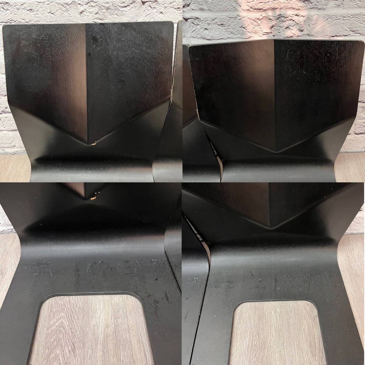 ☆巖手花巻発☆ 天童木工 座椅子 黒 二腳セット(G) ☆中古品☆