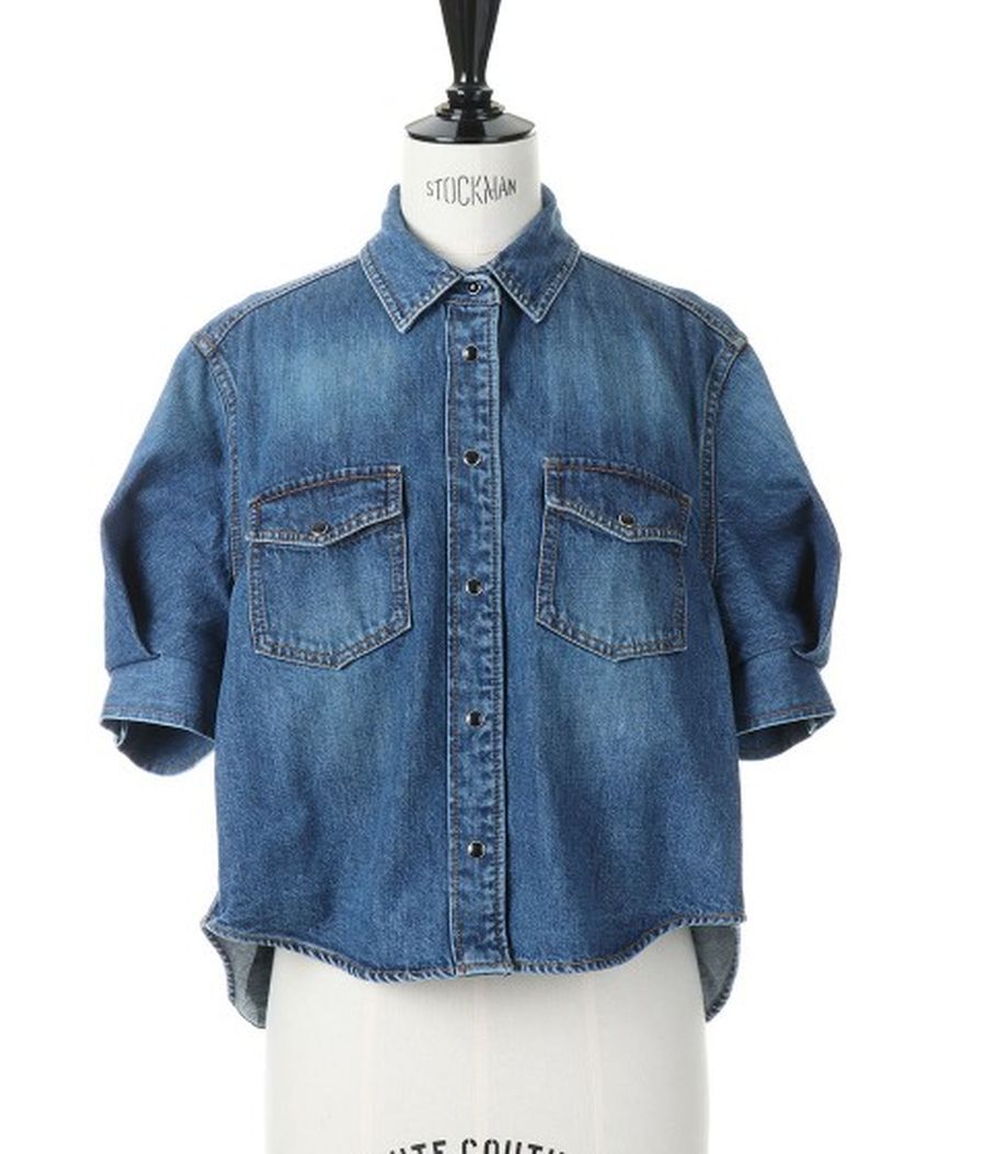 超希少 sacaiサカイ 定価7万パフスリーブデニムダンガリーシャツ 超希少 sacaiサカイ 定価7万パフスリーブデニムダンガリーシャツ