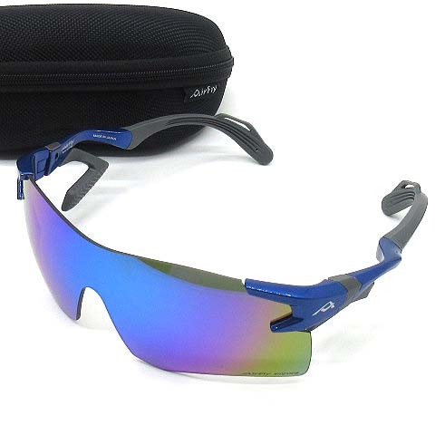 エアフライ AirFly AF-301 スポーツサングラス C-5WV BLUE ミラー 偏光レンズ POLARIZED BLUE MIRROR LENS