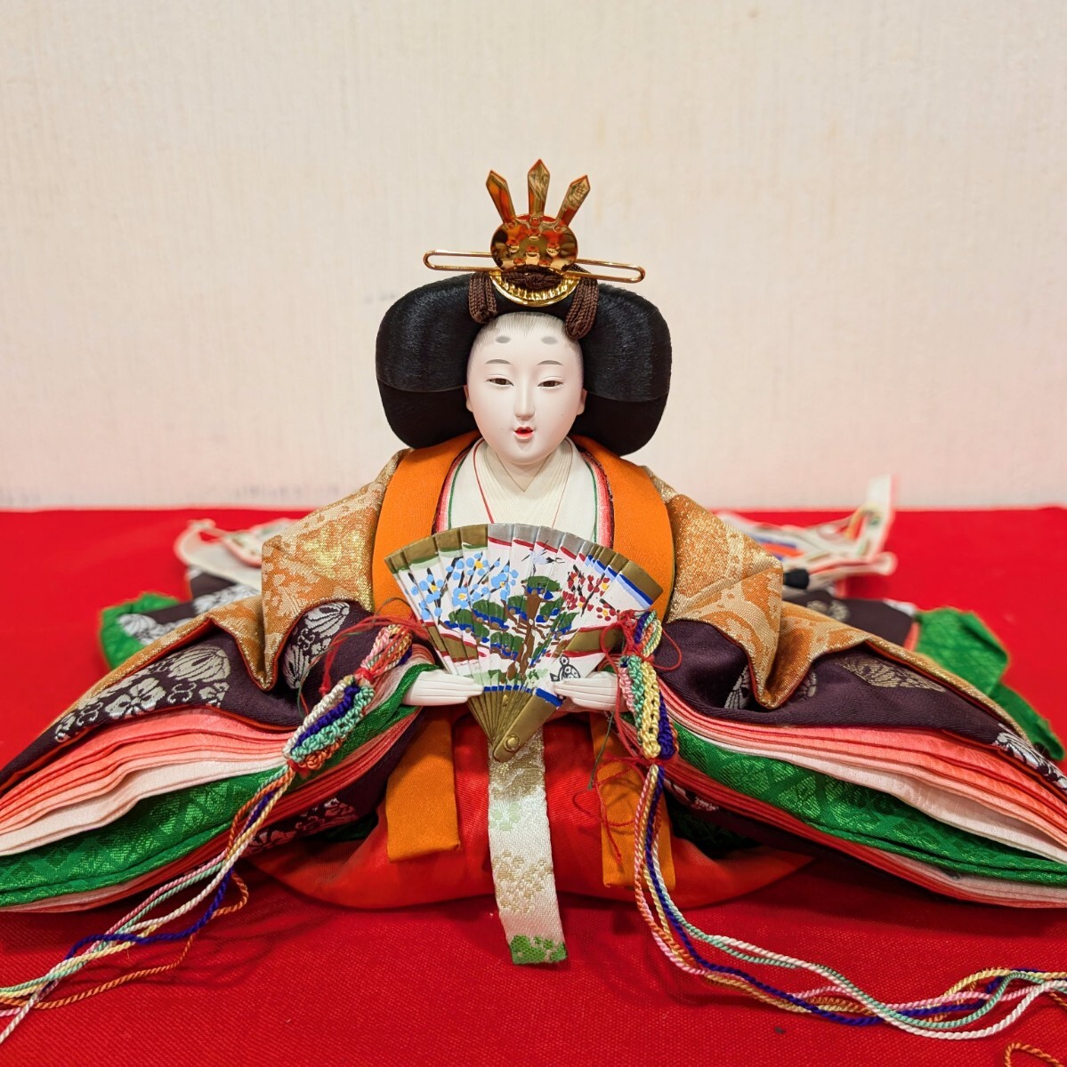 雛人形 崇徳 京雛 豊泉作 九番親王 金蘭 伴柄 亀甲模様 ひな人形 雛人形 崇徳 京雛 豊泉作 九番親王 金蘭 伴柄 亀甲模様 ひな人形