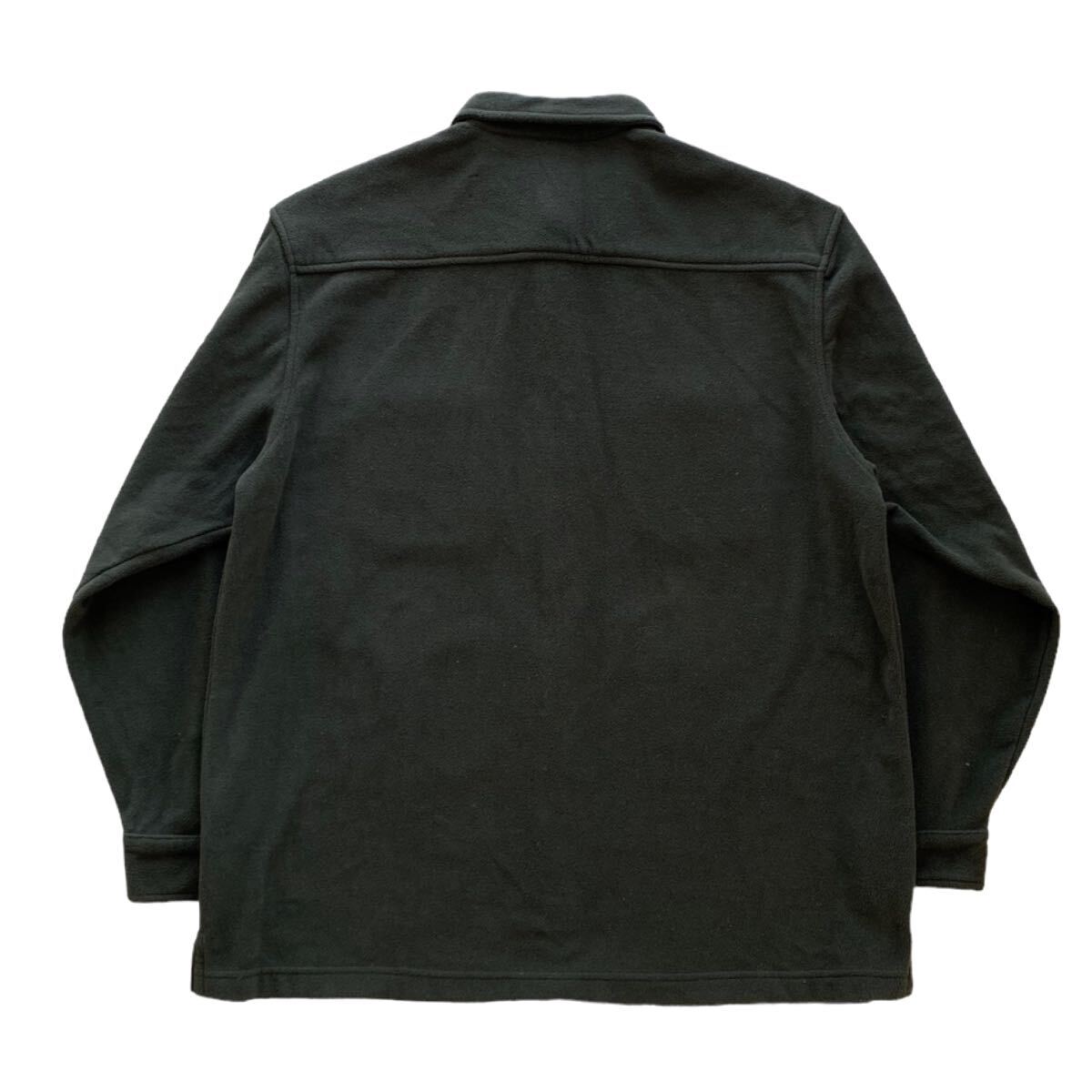00's Eddie Bauer フリースシャツ ボックス型 カーキ L ビンテージ オールド エディーバウアー