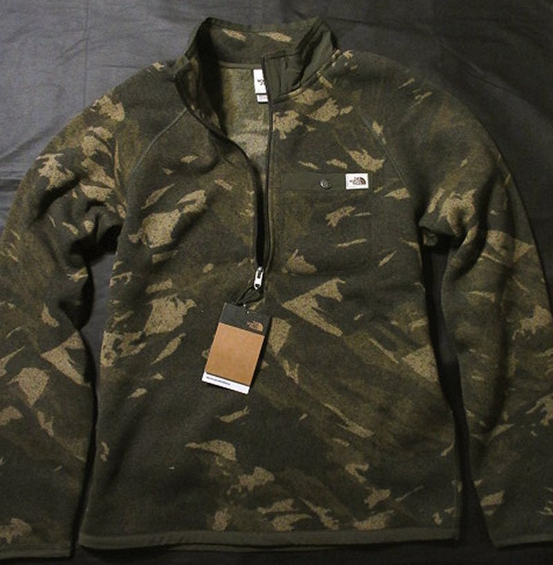 本物正規◆ノースフェイス◆厚手 ニット ハーフジップ フリース/GORDON LYONS■M■迷彩柄 CAMO■新品/アメリカ限定■C0X■SWEATER
