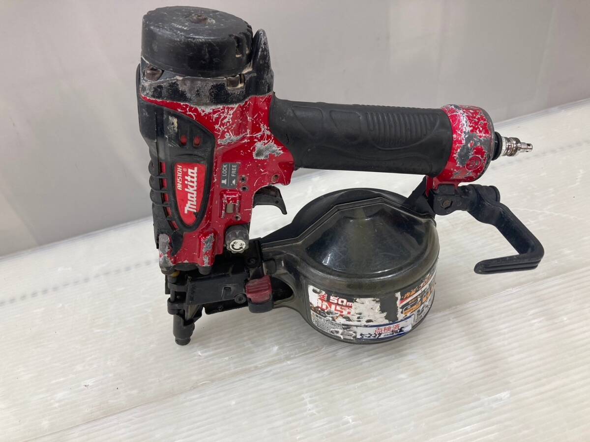【中古品】【0924】★makita(マキタ) サイディング用高圧エア釘打機 (シート釘[逆巻]50㎜) AN510HS　ITU37I2E0BSM