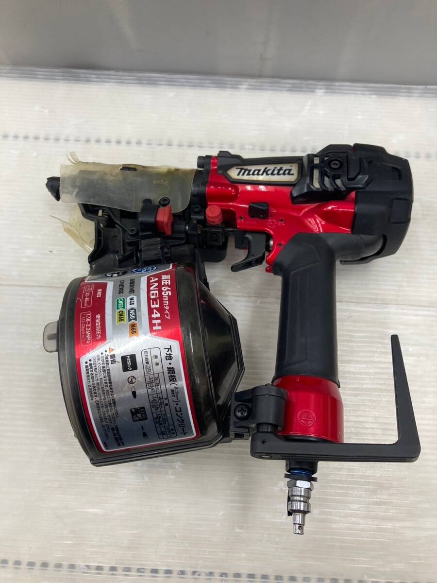 【中古品】【0924】★マキタ 高圧エア釘打機 赤 AN634H　IT9U8BA0HXH0