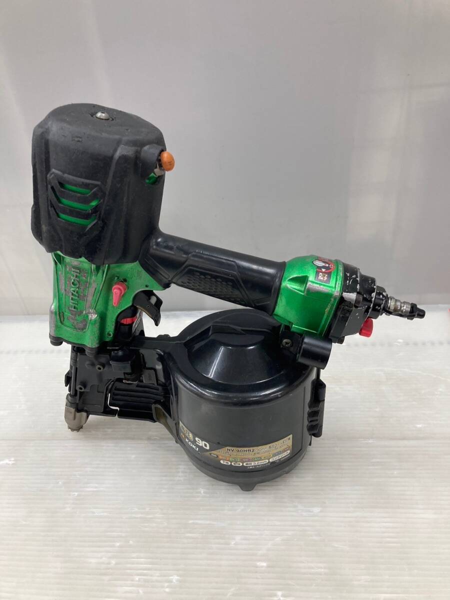 【中古品】【0924】日立工機 90mm高圧釘打ち機 NV90HR2　ITGHK2CCID9N