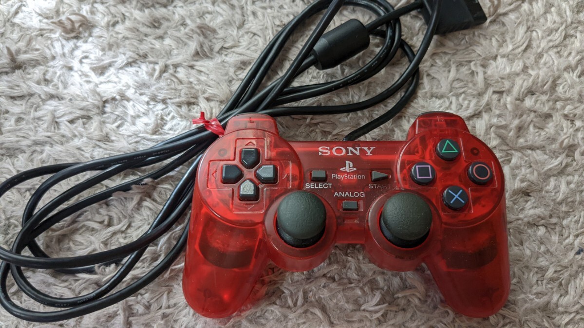 PS2 純正コントローラー デュアルショック2 クリムゾンレッド PS2 純正コントローラー デュアルショック2 クリムゾンレッド
