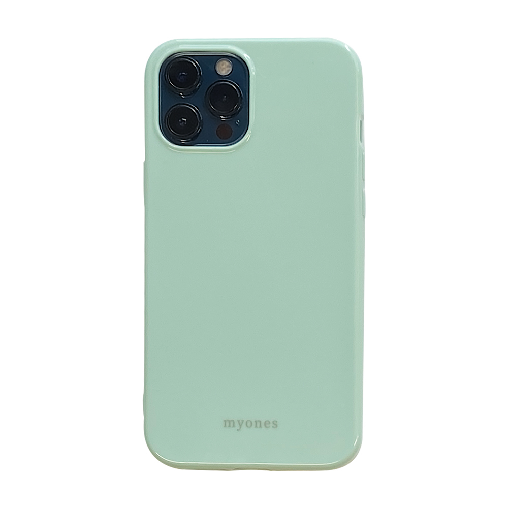 iPhone12 / iPhone12 Pro アイフォン12プロ ケース TPU (くすみグリーン) myones シリコン ソフト カバー ニュアンスカラー スマホケース