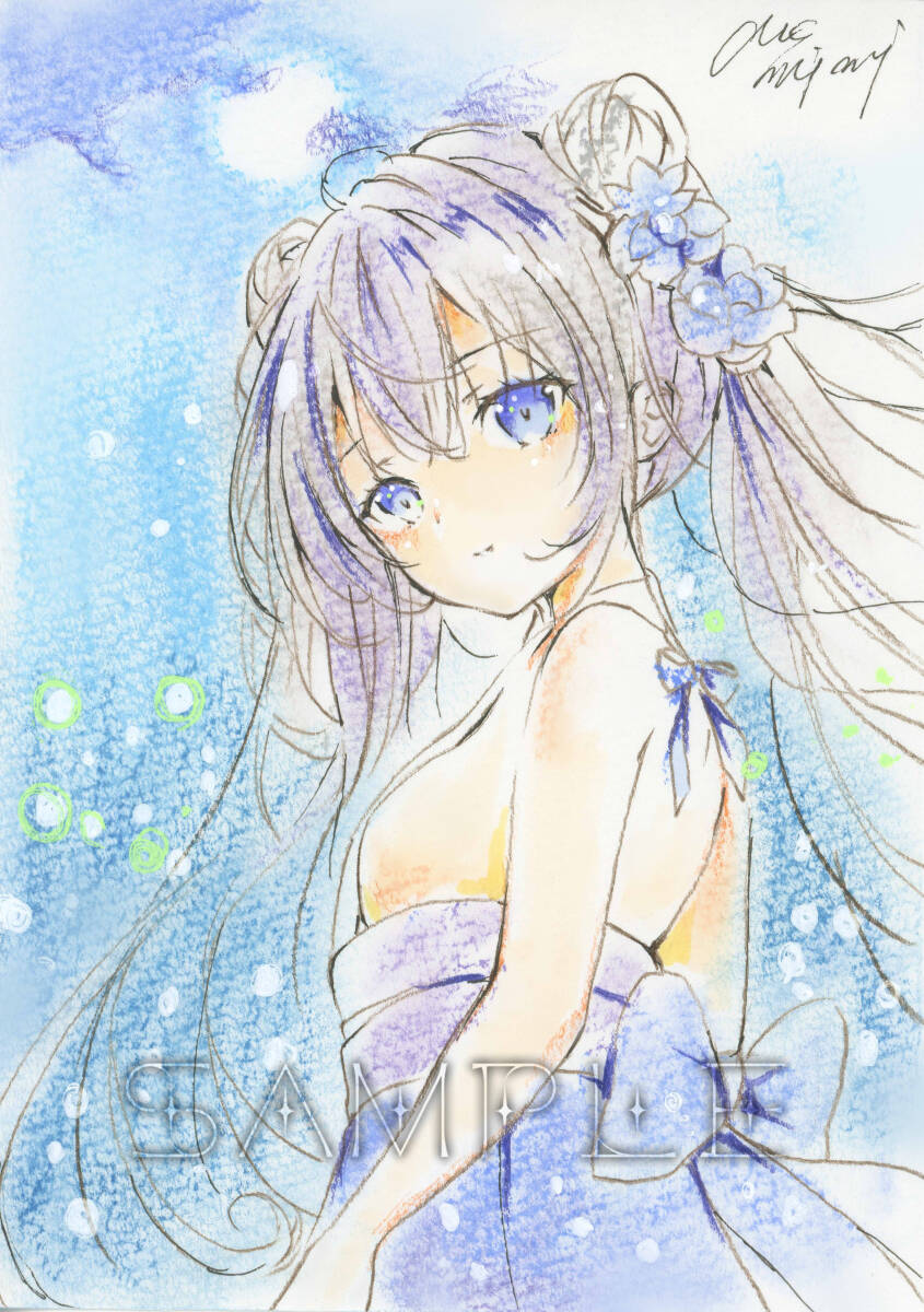 ◇十五夜◇創作 原画 オリジナル 手描きイラスト かわいい ◇十五夜◇創作 原画 オリジナル 手描きイラスト かわいい