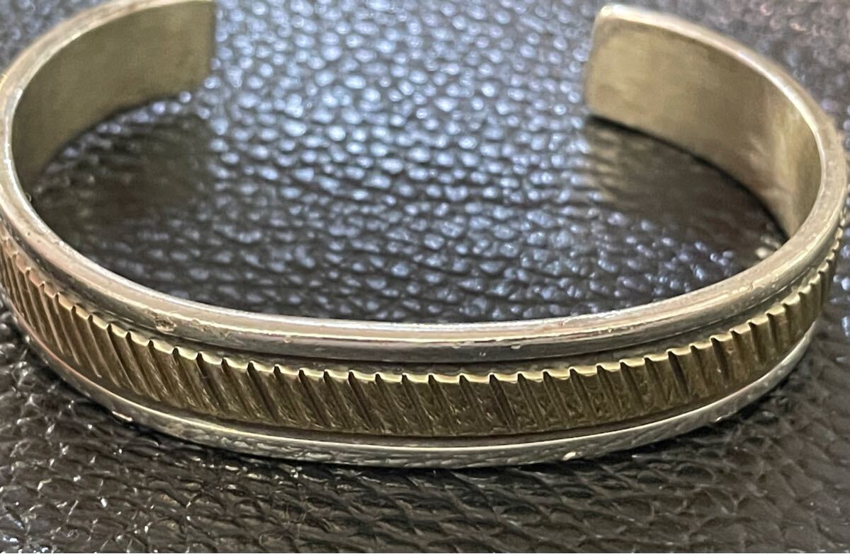 シルバー バングル　14Ｋ　ブルースモーガン　ナバホ ブレスレット　レディース