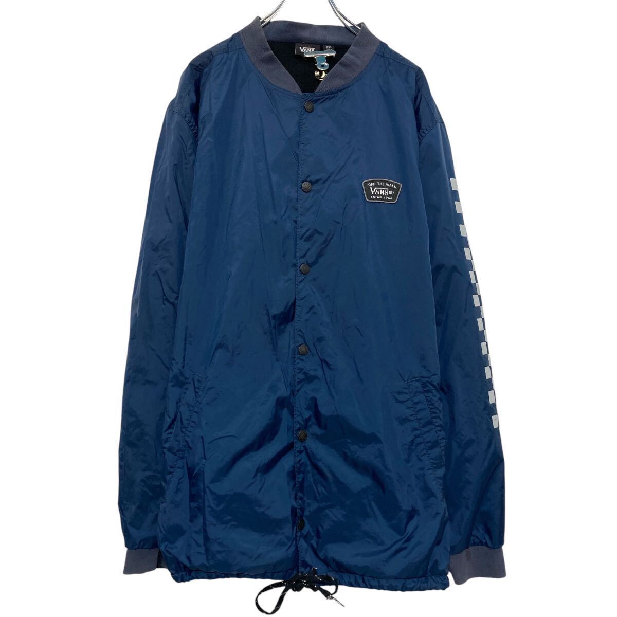 VANS ナイロン ジャケット XXL ネイビー ビッグサイズ スナップ VANS ナイロン ジャケット XXL ネイビー ビッグサイズ スナップ