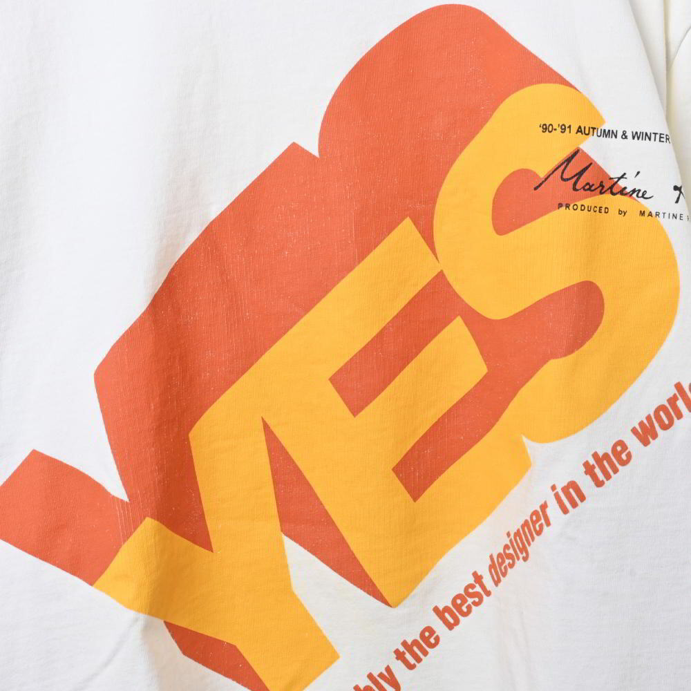 MARTINE ROSE YES プリント ロングTシャツ M ホワイト マーティンローズ KL4BQA2K41_画像4