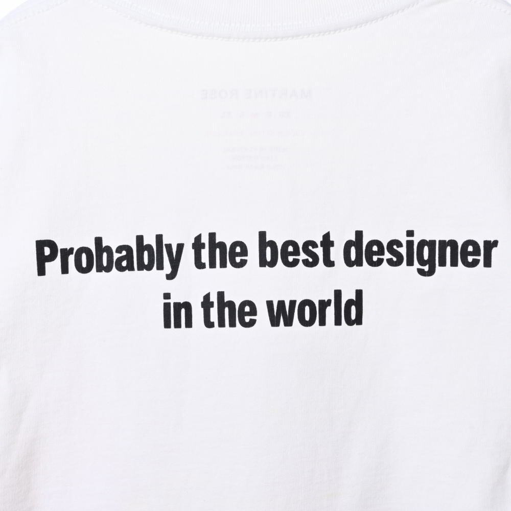 MARTINE ROSE YES プリント ロングTシャツ M ホワイト マーティンローズ KL4BQA2K41_画像6