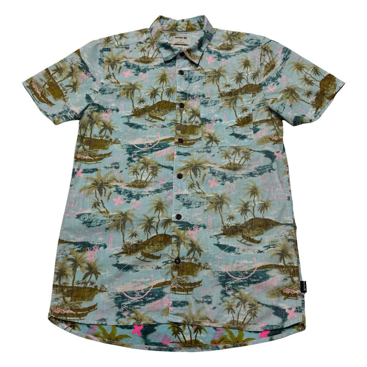 Hurley ハーレー アロハシャツ リバースプリント L
