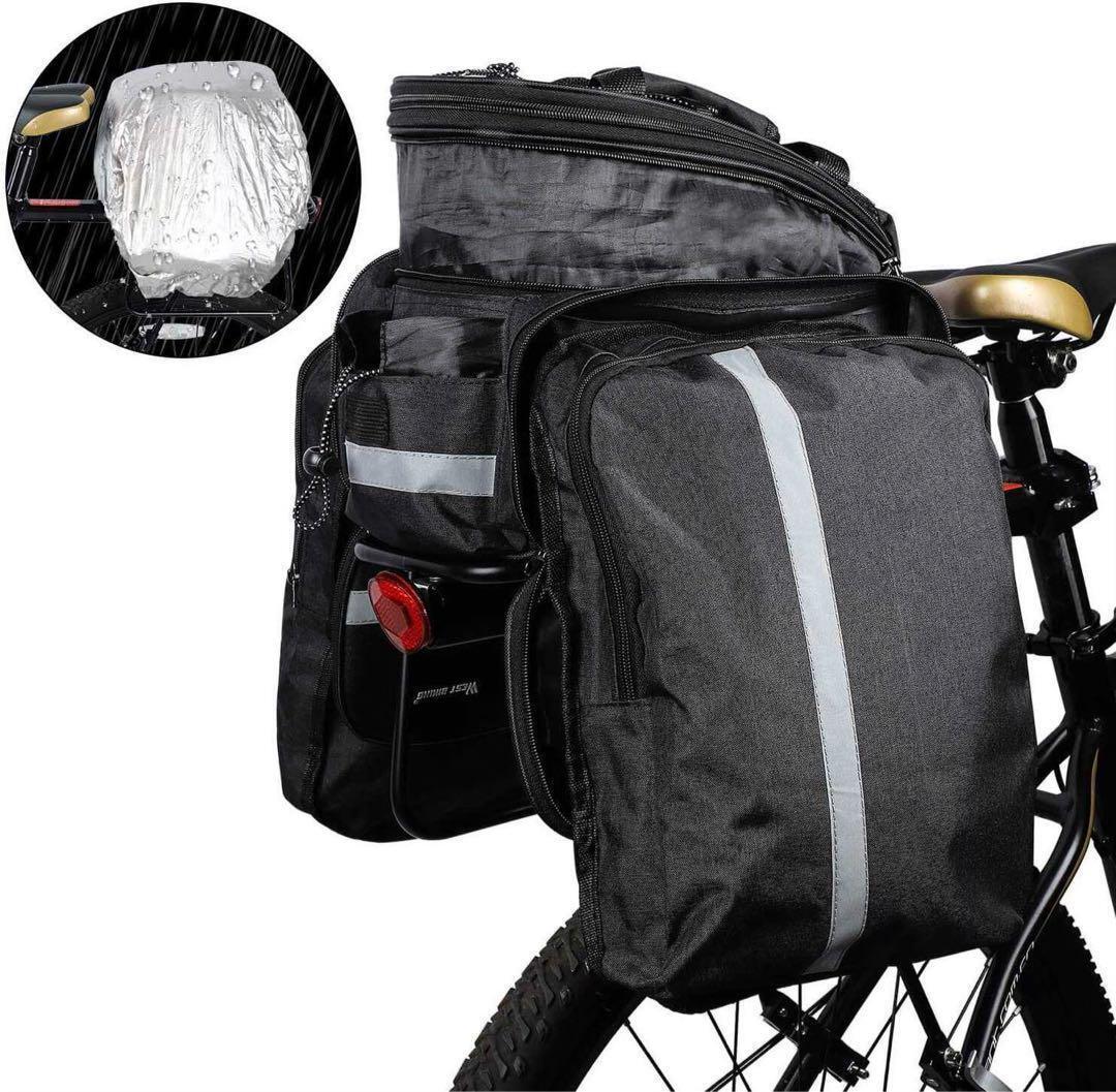  rear bag bicycle road bike high capacity easy installation black 088 J82