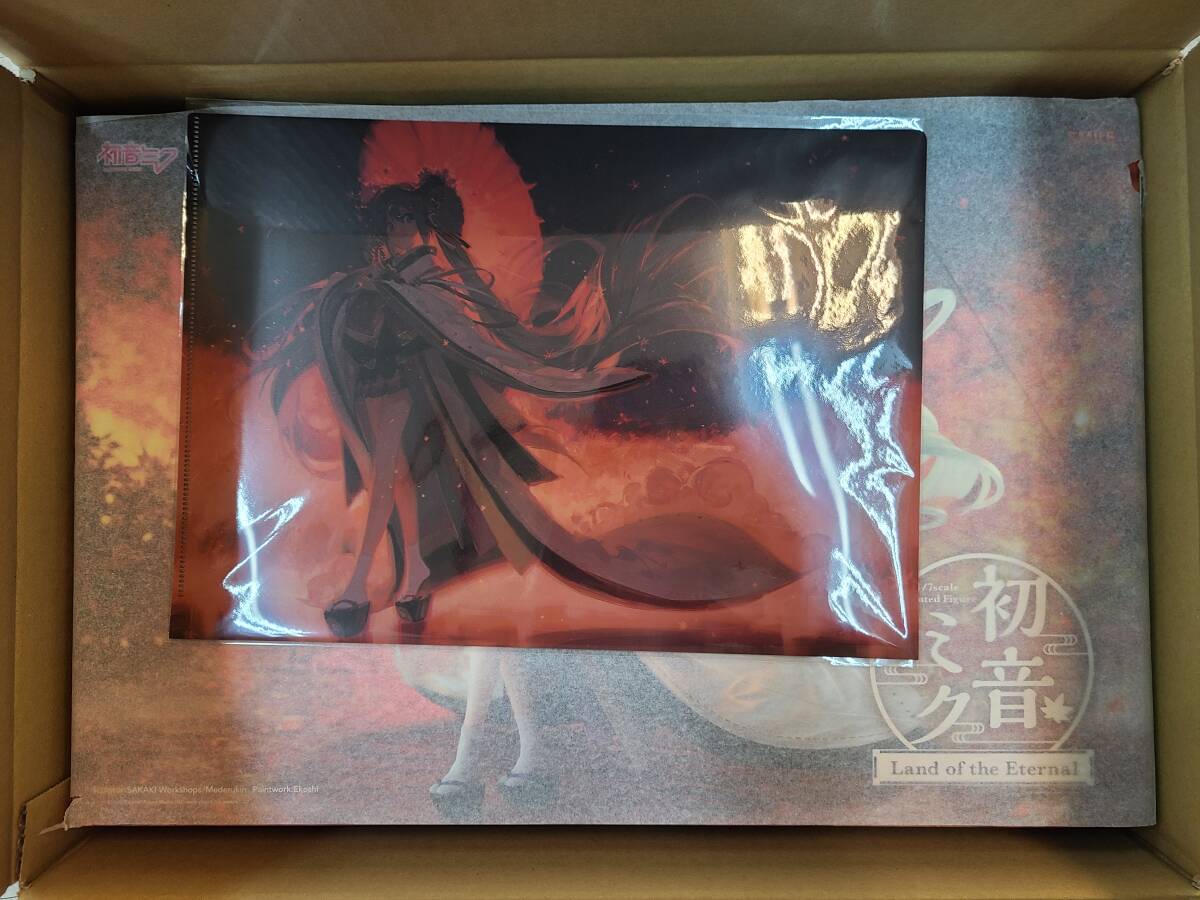 078-Q78) 未開封品 初音ミク Land of the Eternal フィギュア 国内正規品 グッドスマイルカンパニー GSC 輸送箱 特典 クリアファイル 付