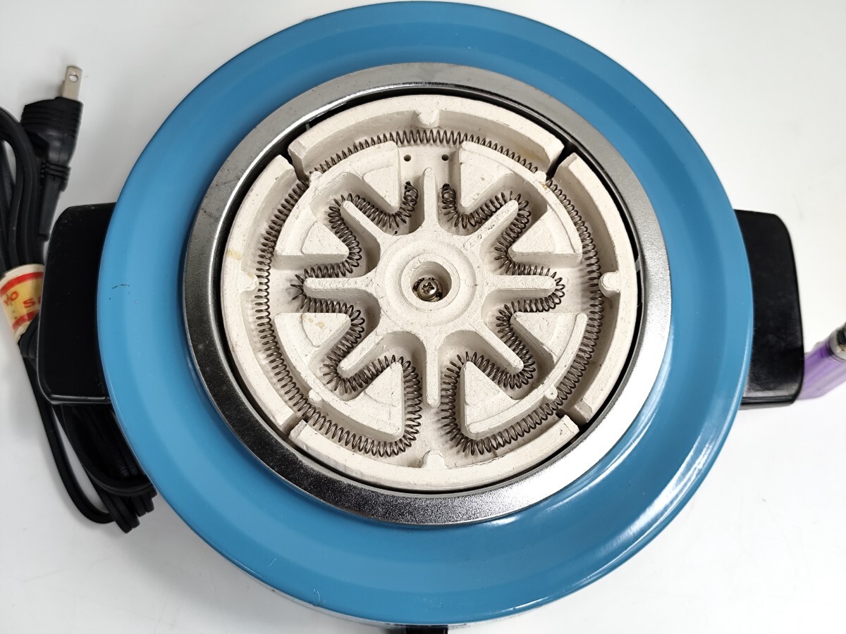 サンヨー SH-7 丸型電気コンロ 青色 長期保管品 ◯ 卓上コンロ サンヨー SH-7 丸型電気コンロ 青色 長期保管品 ◯ 卓上コンロ