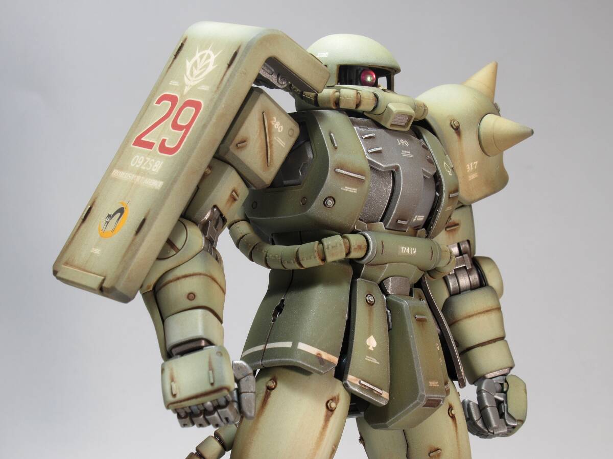 MG 1/100 MS-06J 量産型ザクⅡ 戦場風 改修塗装完成品】|Yahoo MG 1/100 MS-06J 量産型ザクⅡ 戦場風 改修塗装完成品】|Yahoo