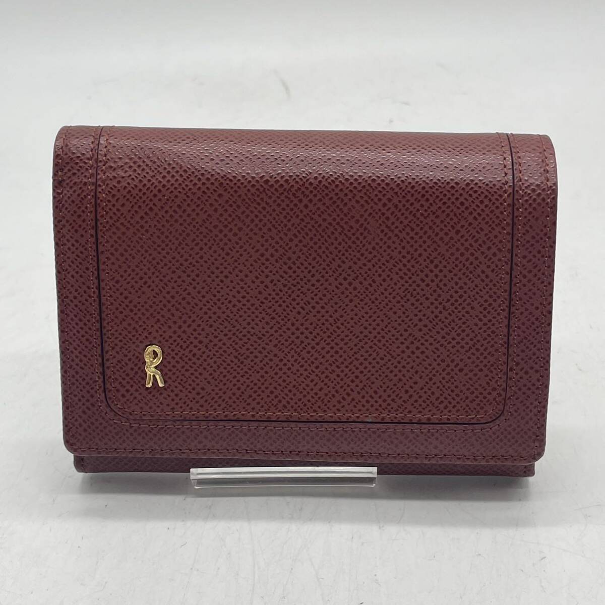 ★KO951●Roberta di Camerino ロベルタ ディ カメリーノ ２つ折り財布 ウォレット レザー ブラウン系 カードケース 状態良好