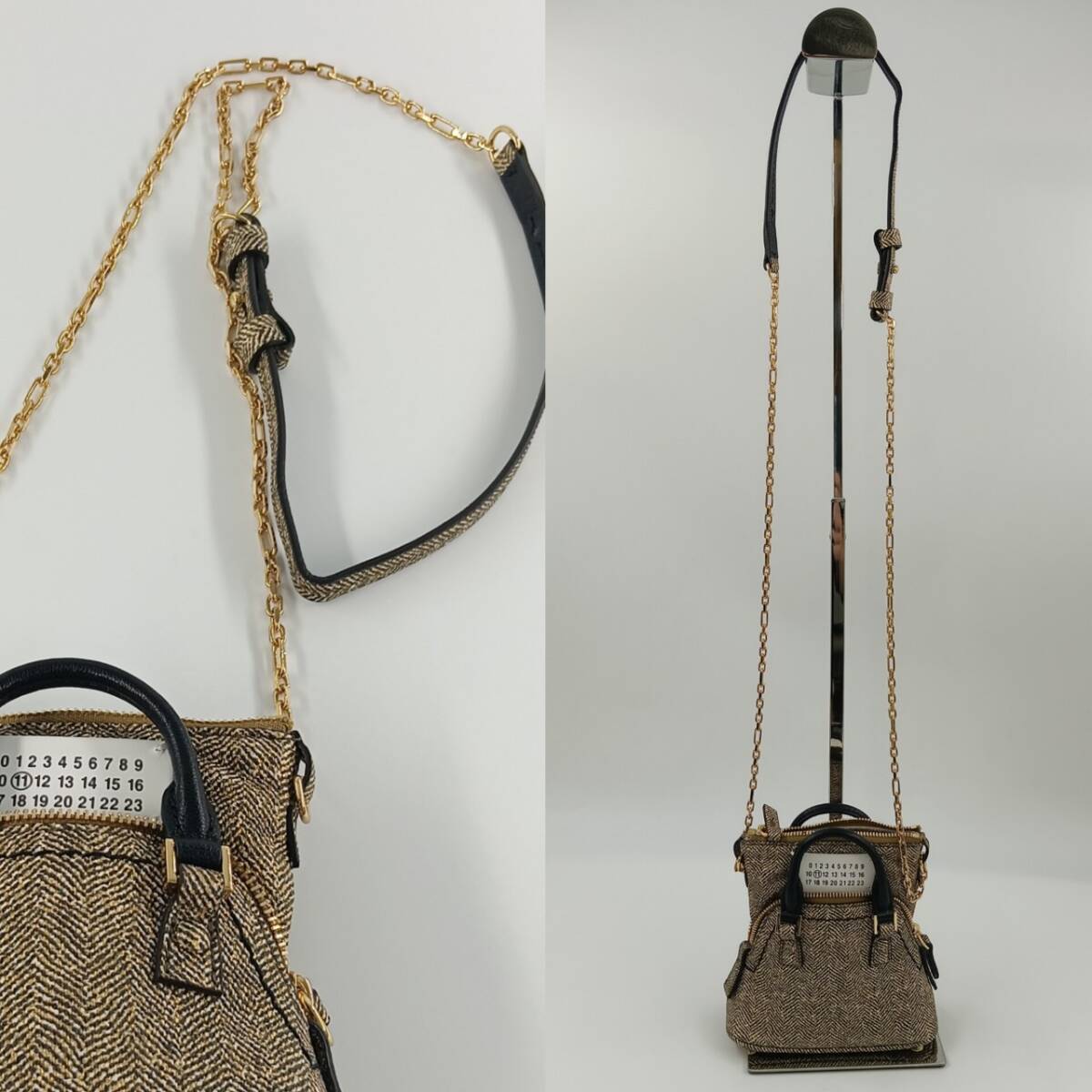 Maison Margiela　メゾンマルジェラ 5AC ベビー ファブリック 2WAY ハンドバッグ ショルダーバッグ　ゴールド_画像5