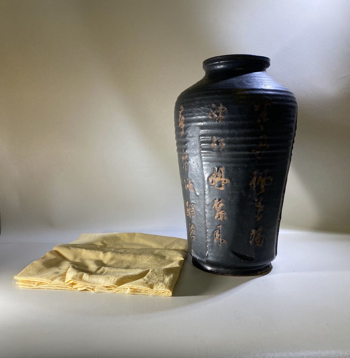 初代 #宮永東山作 石野家秘蔵品 修学院離宮詠詩 華瓶 共布 共 初代 #宮永東山作 石野家秘蔵品 修学院離宮詠詩 華瓶 共布 共