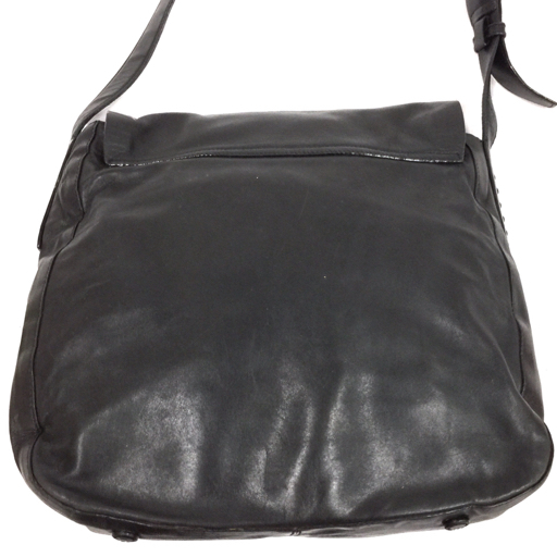 プラダ レザー ショルダーバッグ 斜めがけバッグ ブランドバッグ 鞄 イタリア製 ブラック系 黒系 PRADA QR095-349