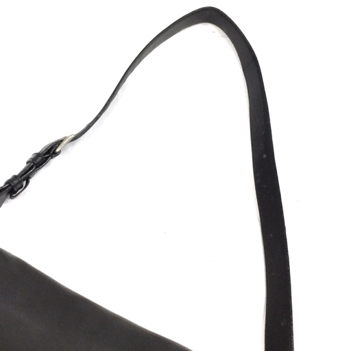 プラダ レザー ショルダーバッグ 斜めがけバッグ ブランドバッグ 鞄 イタリア製 ブラック系 黒系 PRADA QR095-349