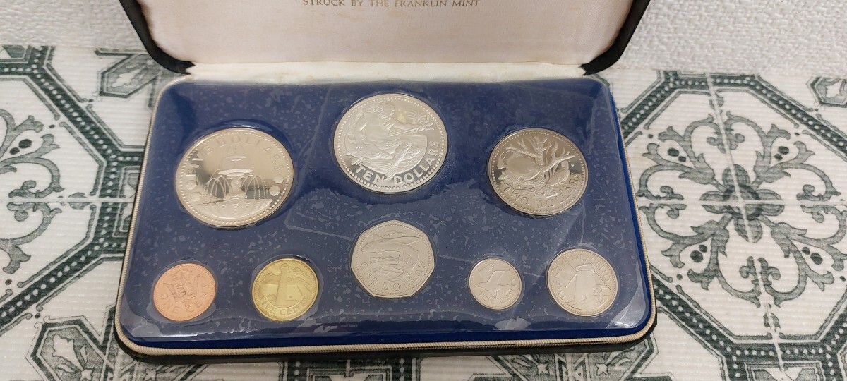 バルバドス政府公式発行　1974年版プルーフコイン　海外　外国　貨幣　コイン バルバドス政府公式発行、1974年版プルーフコイン