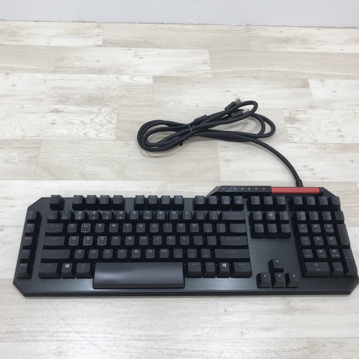 HP OMEN sequencer keyboard HSA-P001K ゲーミングキーボード 青軸[C8312]