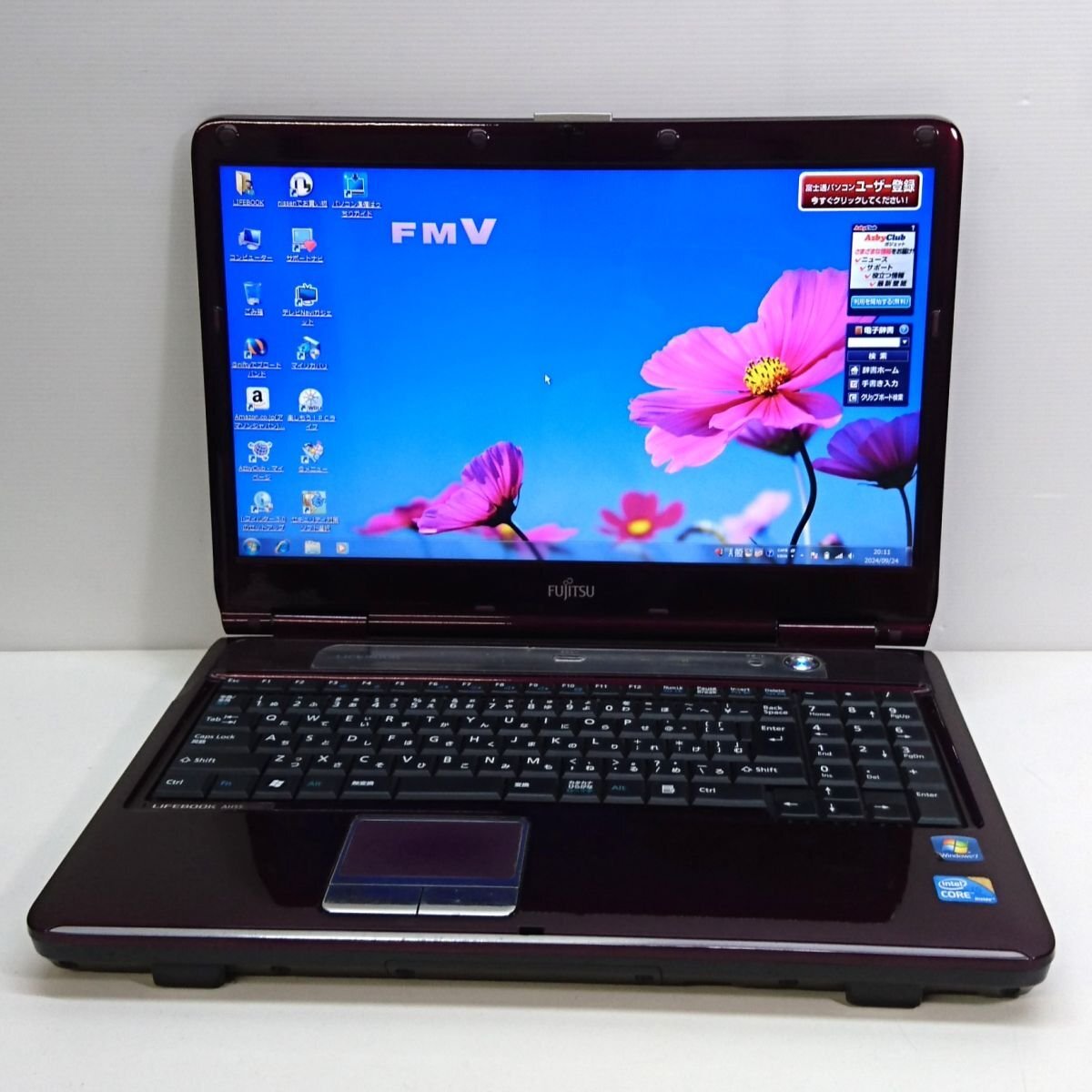 現状品 FUJITSU 15.6インチ LIFEBOOK AH550/5BC Win7/Core i5-M460[M8468]