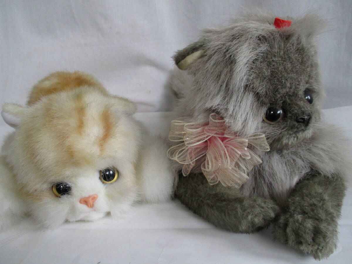 リーベ社　ネコ　ぬいぐるみ　レトロ　2体セット 値下げ！リーベ社☆猫と犬☆ぬいぐるみ2体セット☆昭和☆レトロ