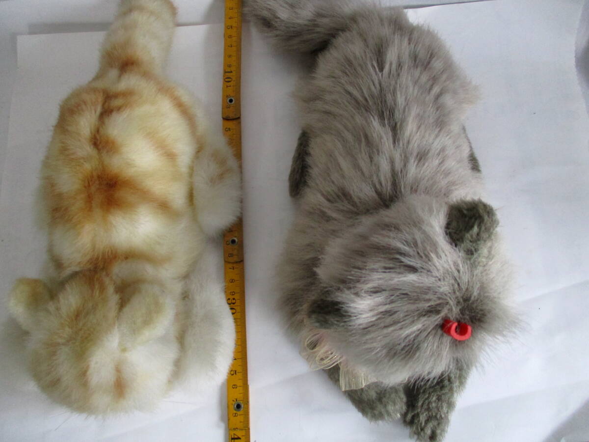 リーベ社　ネコ　ぬいぐるみ　レトロ　2体セット 値下げ！リーベ社☆猫と犬☆ぬいぐるみ2体セット☆昭和☆レトロ