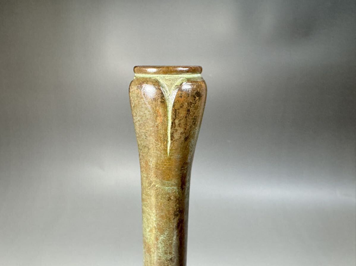 一ノ瀬宗辰 胡銅 大名物写 鶴一声 花入 鋳銅 花瓶 花器 - 工芸品 一ノ瀬宗辰 胡銅 大名物写 鶴一声 花入 鋳銅 花瓶 花器 - 工芸品
