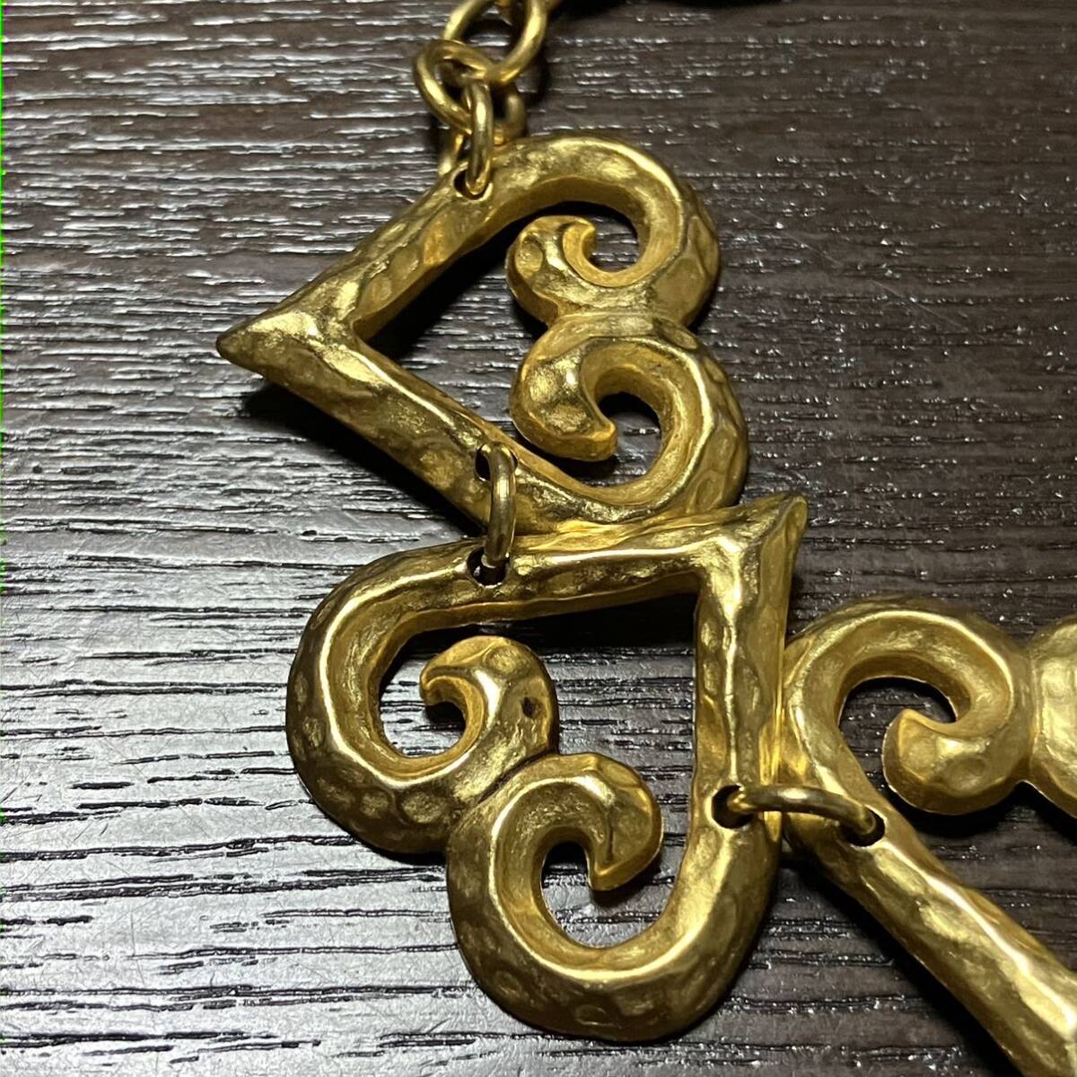 m】 美品 イヴサンローラン YSL ハート デザイン ブレスレット m】 美品 イヴサンローラン YSL ハート デザイン ブレスレット